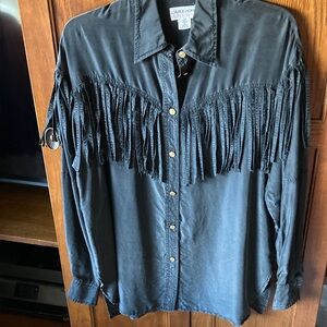 Carol Horn Gray Silk Shirt